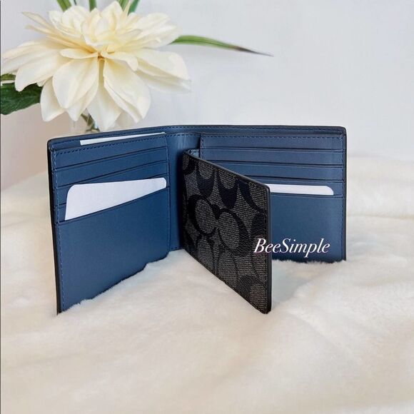 NWT Coach 3 In 1‎ Wallet In Colorblock Signature Canvas With Coach Patch - Picture 5 of 7